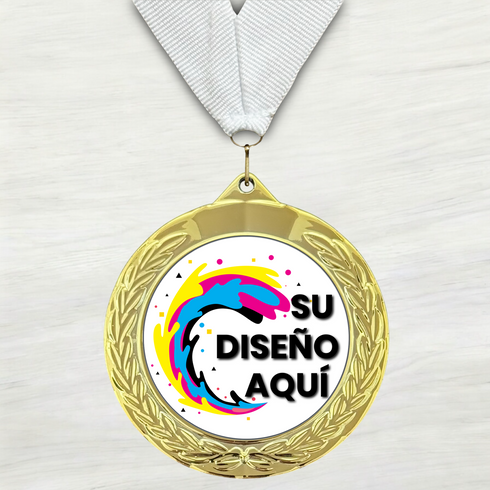 Medalla de Metal Personalizada de 2.5" con Cinta MDL752